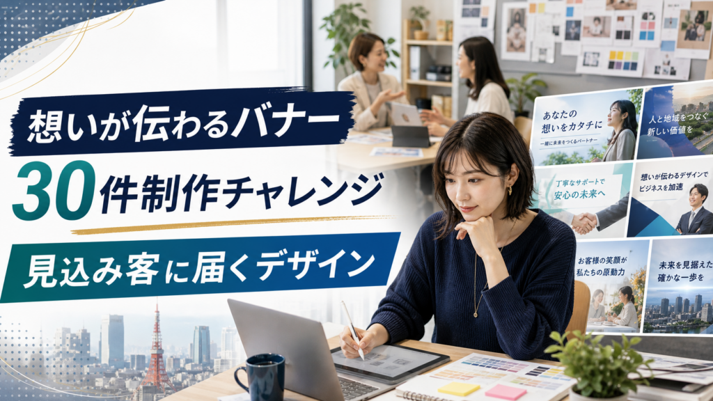 想いが伝わるバナー30件制作チャレンジ｜見込み客に届くデザインを一緒につくる