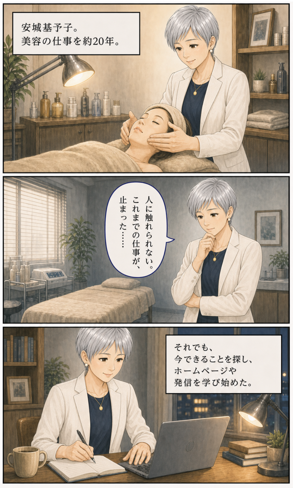 安城基予子さんと35歳からのライブ配信を始める共感ストーリー漫画 5ページ目