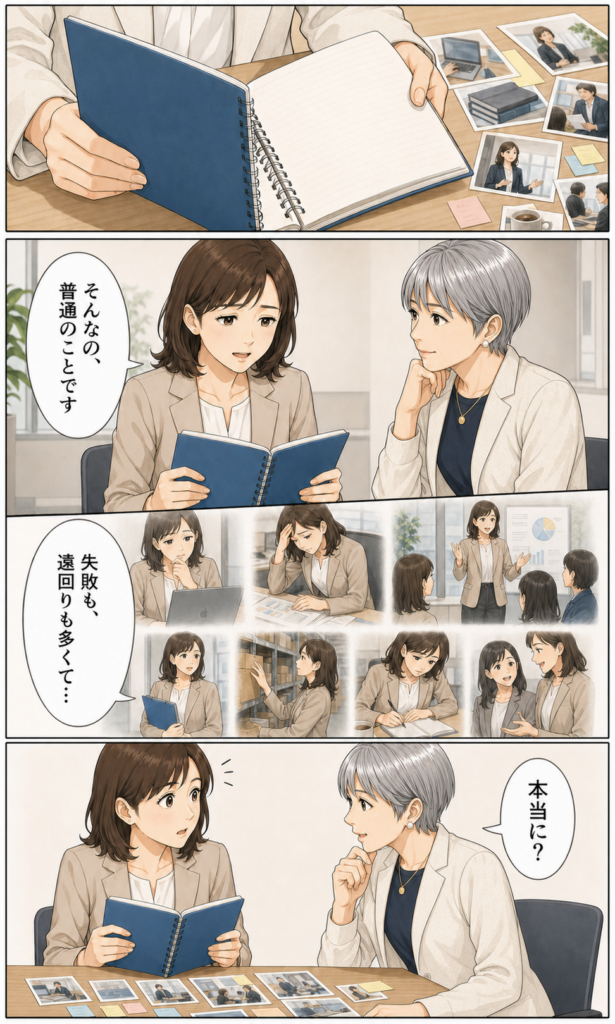 安城基予子 自己紹介ストーリー漫画 5ページ目